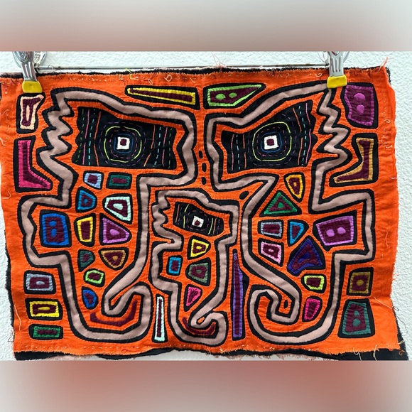 Kuna Indian Mola Textile Panama Latin America Applique Vintage Authentic - Picture 1 of 7